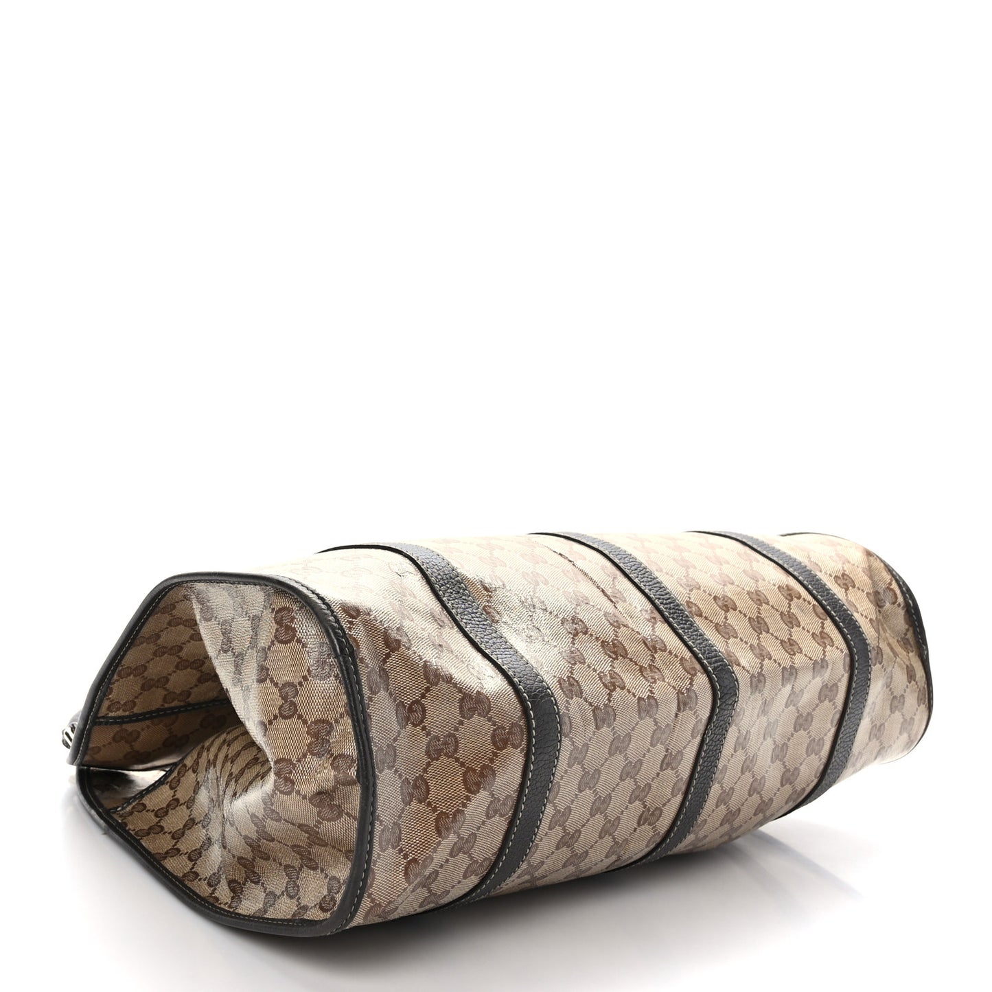 Crystal Monogram Dollar Calfskin Medium Joy Shoulder Bag Beige Ebony Testa Di Moro