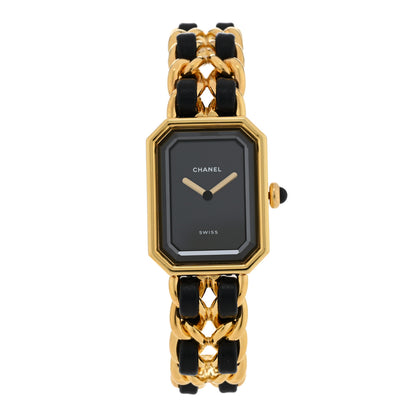Chanel Stainless Steel Lambskin 20mm Chain Premiere Quartz Watch Gold M 1 of 4