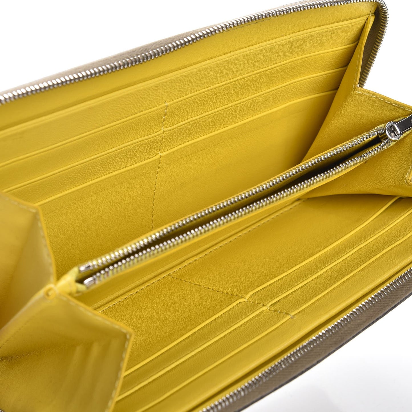 Drummed Calfskin Large Zip Around Multifunction Wallet Souris