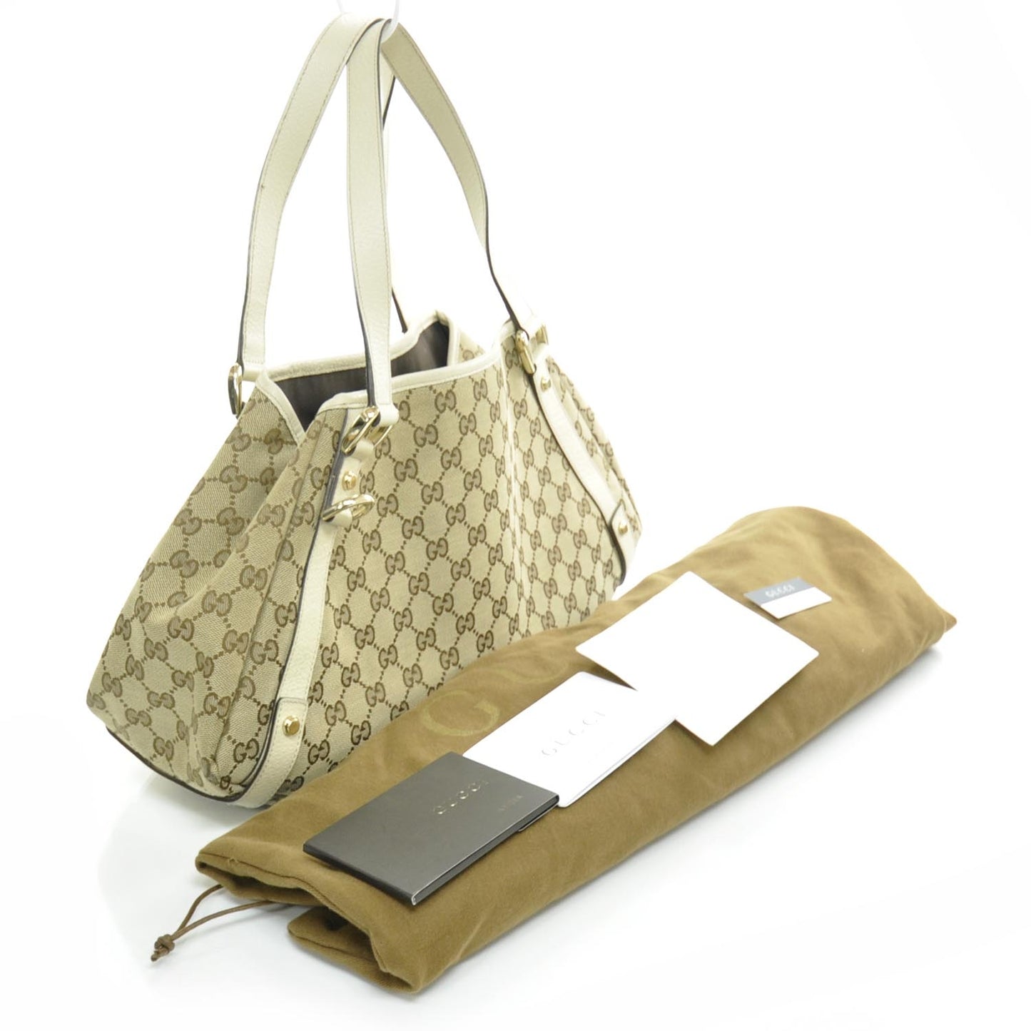 Monogram Medium Abbey Shoulder Bag Off White