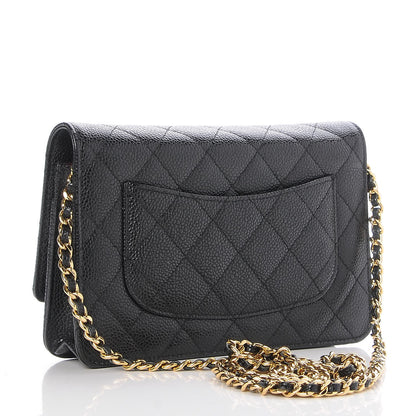 Chanel Caviar Quilted Wallet On Chain WOC Black 3 of 10