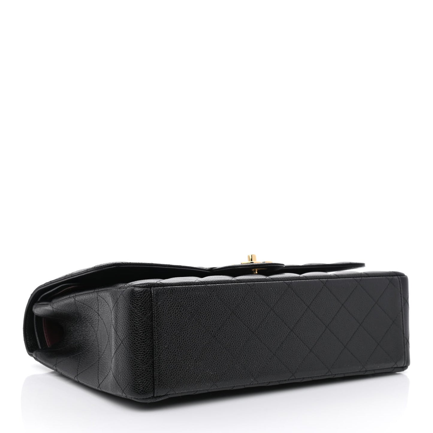 Caviar Quilted Maxi Double Flap Black