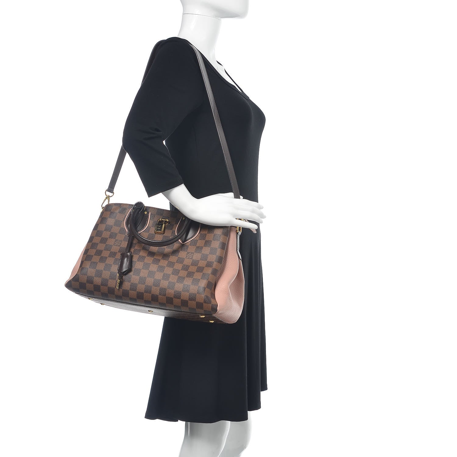 Louis Vuitton Cuir Taurillon Damier Ebene Normandy Magnolia 2 of 22