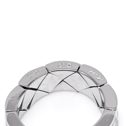 Chanel 18K White Gold Diamond CHANEL Matelasse Ring 55 7.25 4 of 6