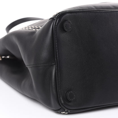 Prada City Calf Hand Stitched Medium Galleria Double Zip Tote Black 8 of 19
