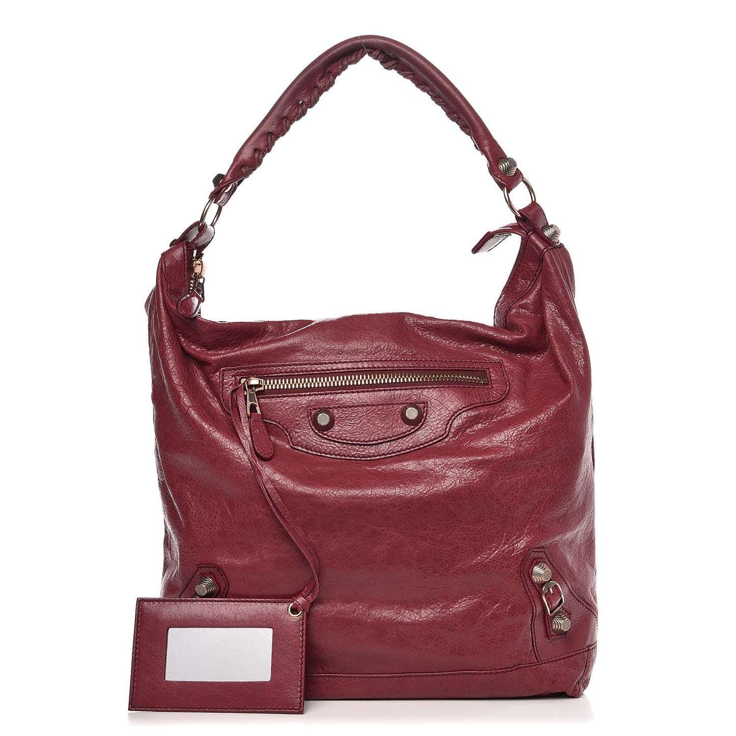 Agneau Giant 12 Rose Gold Hardware Day Hobo Cassis