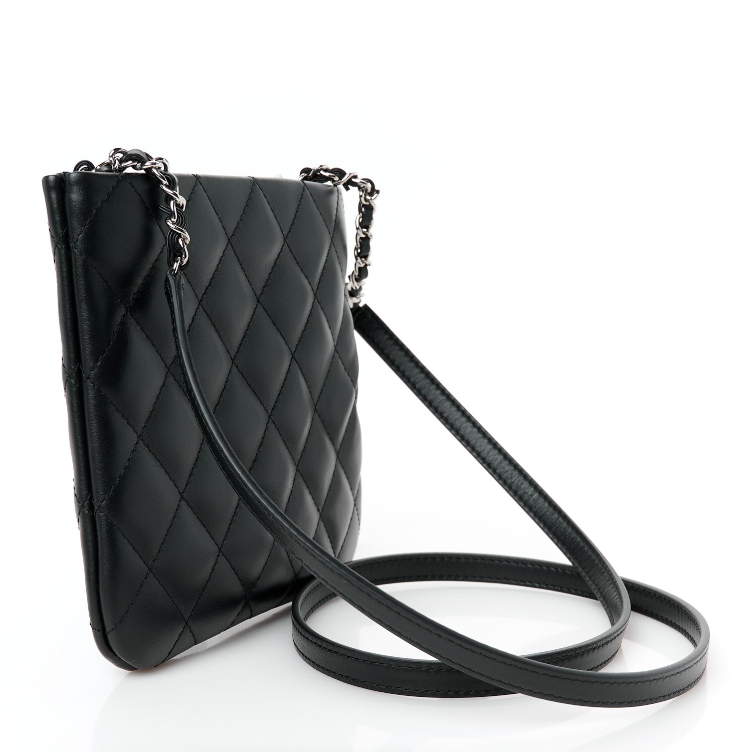 Chanel Lambskin Quilted Crossbody Bag Black 3 of 11