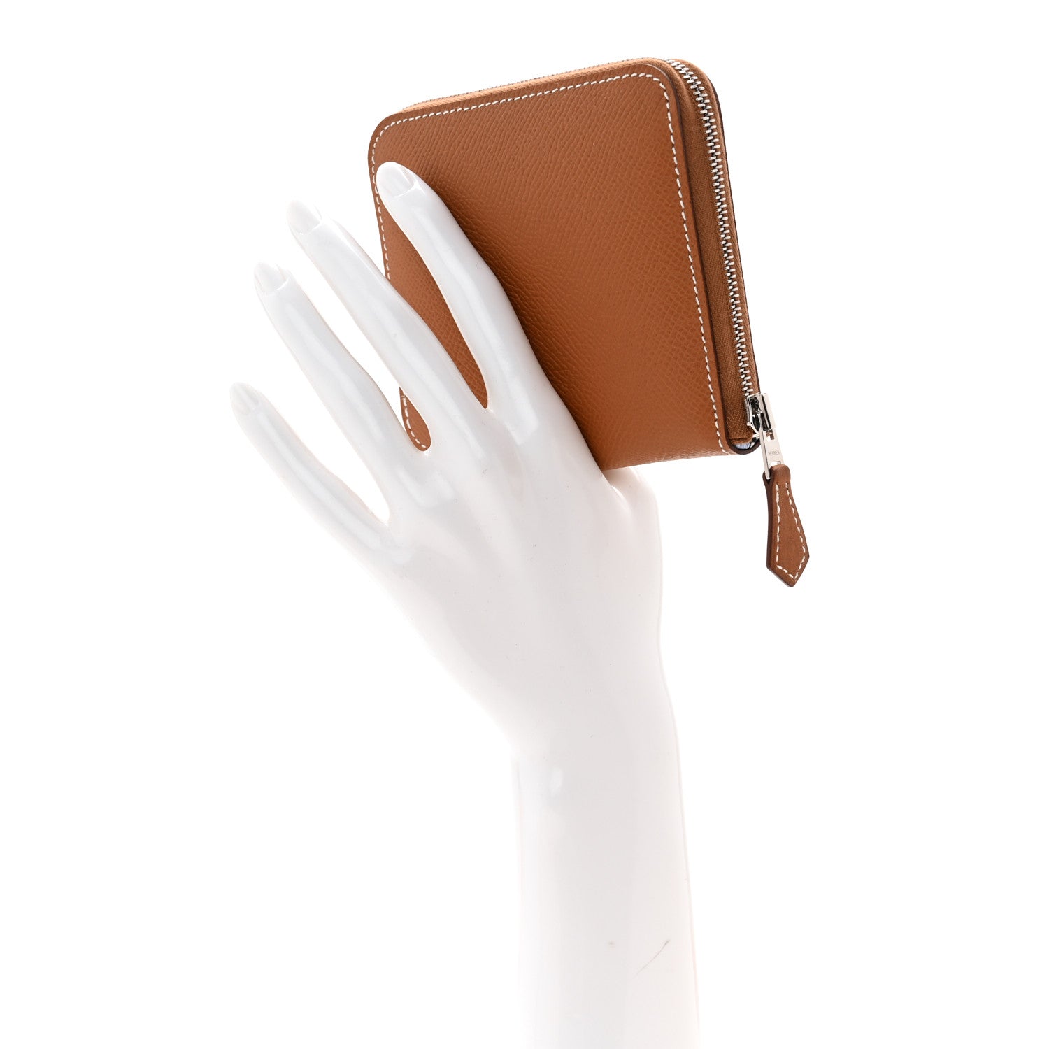 Hermes Epsom Silk'In Compact Wallet Gold Cassis Vert Fizz 2 of 8