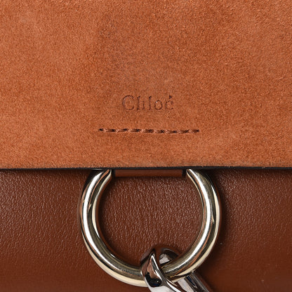 Chloe Suede Calfskin Mini Faye Shoulder Bag Tobacco 7 of 7