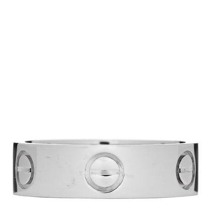 Cartier 18K White Gold 5.5mm LOVE Ring 52 6 3 of 4