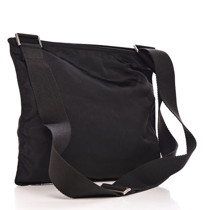 Prada Nylon Flat Messenger Bag Black 3 of 11