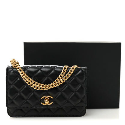 Chanel Lambskin Quilted Pillow Crush Wallet On Chain WOC Black 12 of 12
