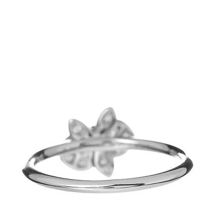 Cartier 18K White Gold Diamond Caresse D'Orchidees Par Ring 52 6 4 of 5