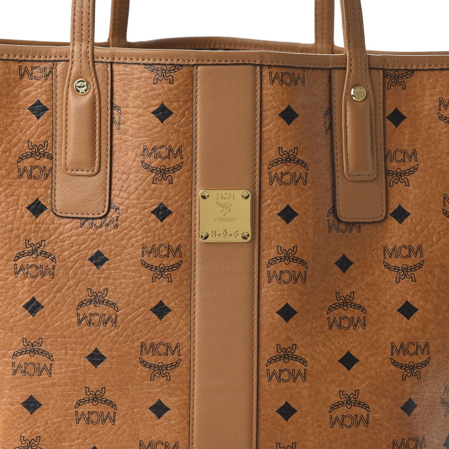 Visetos Medium Liz Reversible Shopper Tote Cognac