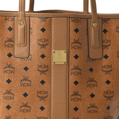 MCM Visetos Medium Liz Reversible Shopper Tote Cognac 9 of 16