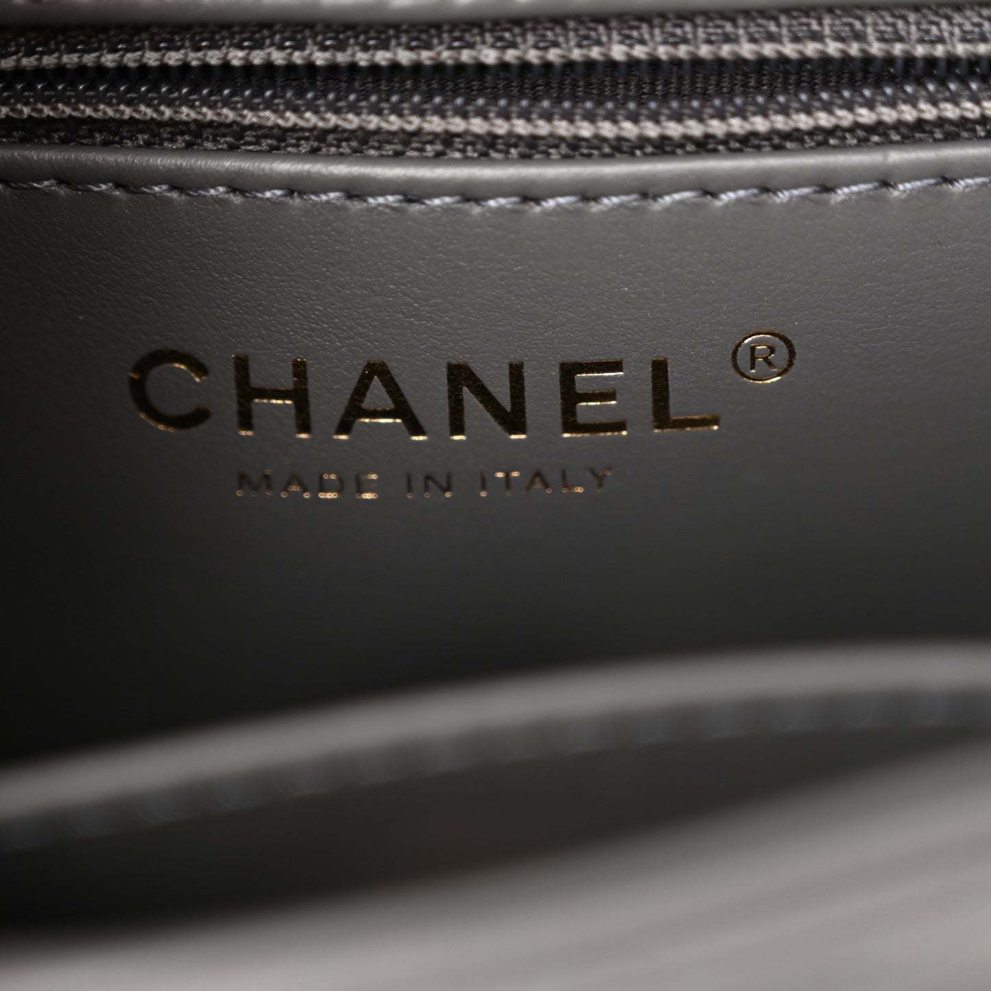 Shiny Aged Calfskin Quilted Nano Kelly Shopper Grey