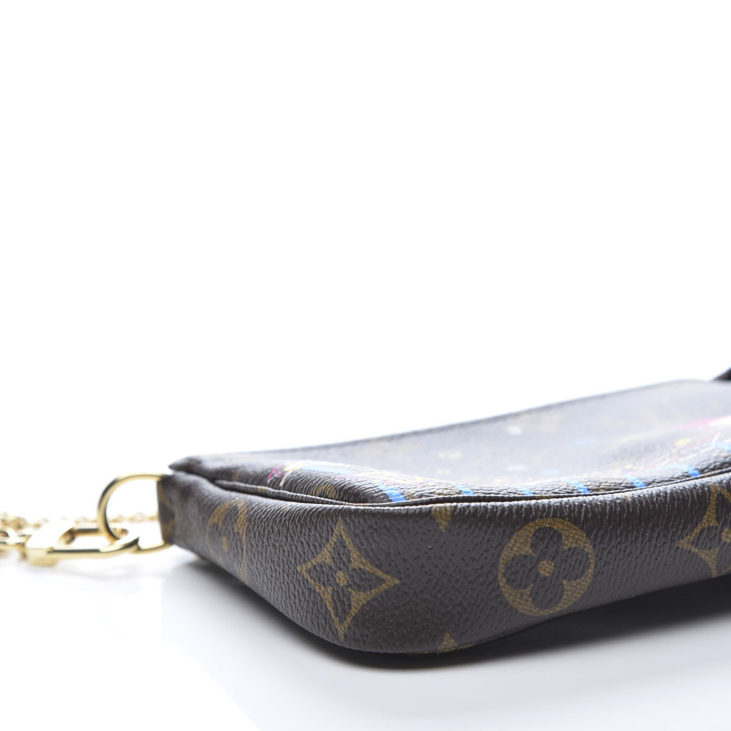Louis Vuitton Monogram 2020 Christmas Animation Roller Coaster Mini Pochette Accessories Pivoine 8 of 10