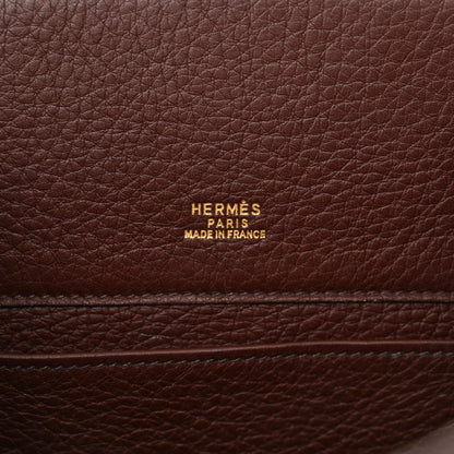 Hermes Taurillon Clemence Sherpa Backpack Rouge H 6 of 13