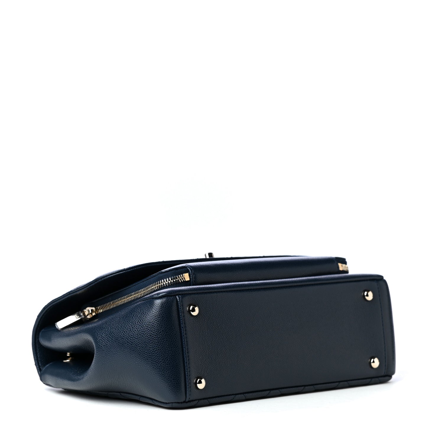 Caviar Quilted Medium Business Affinity Flap Navy