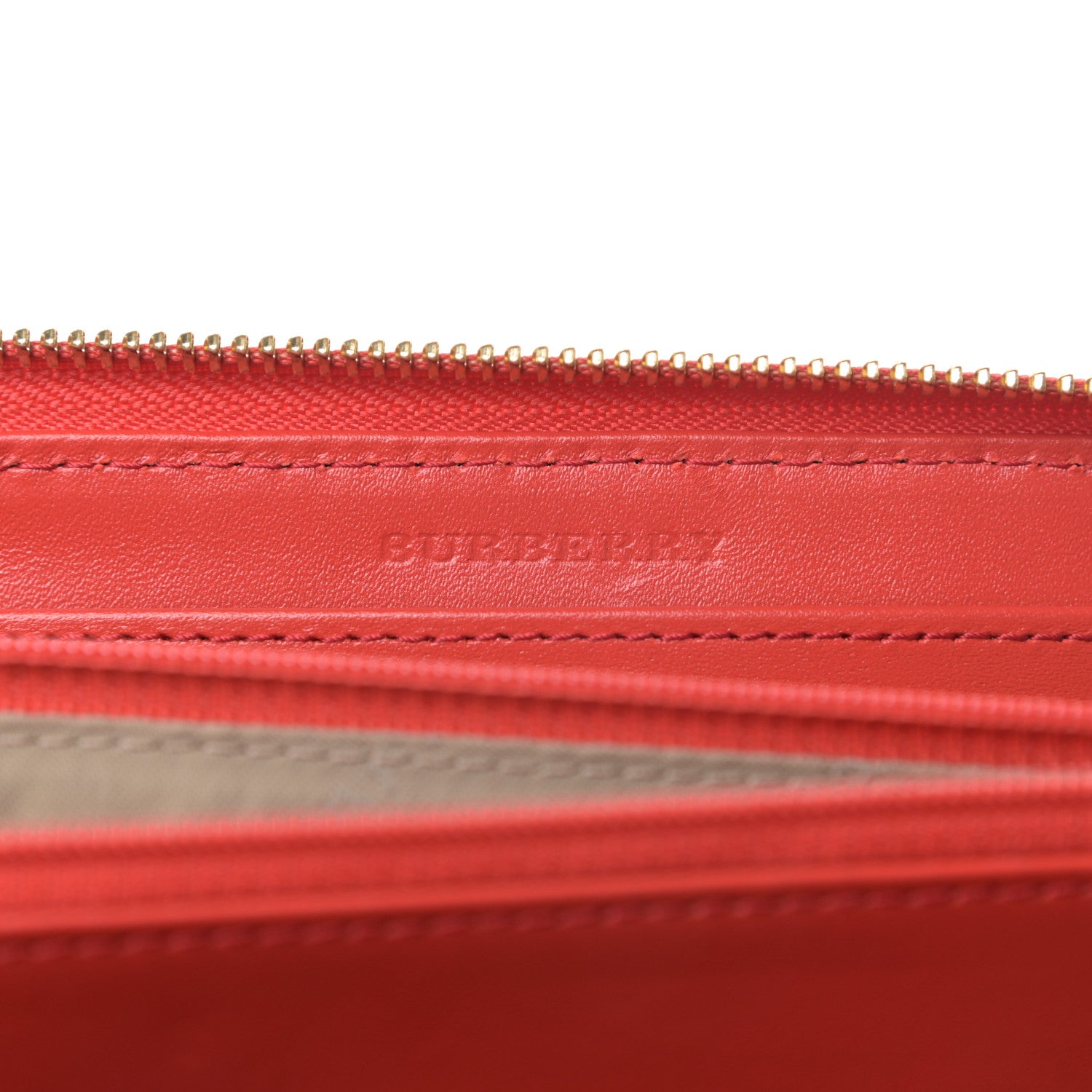 Burberry Haymarket Check Large Ziggy Zip Around Wallet Red 6 of 6