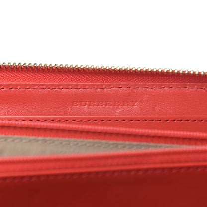 Burberry Haymarket Check Large Ziggy Zip Around Wallet Red 6 of 6