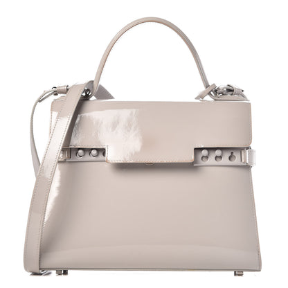 Delvaux Patent Calfskin MM Tempete Satchel Gray 1 of 16