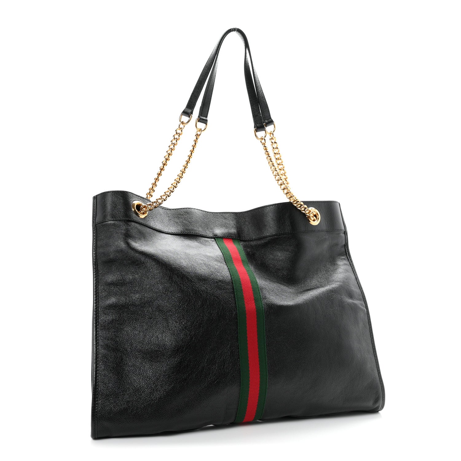 Gucci Calfskin Large Rajah Chain Tote Black 3 of 10