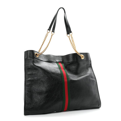 Gucci Calfskin Large Rajah Chain Tote Black 3 of 10