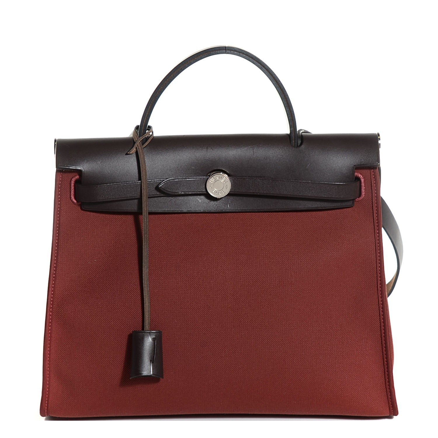 Hermes Toile Vache Hunter Herbag Zip 31 PM Rouge H Ebene 1 of 21