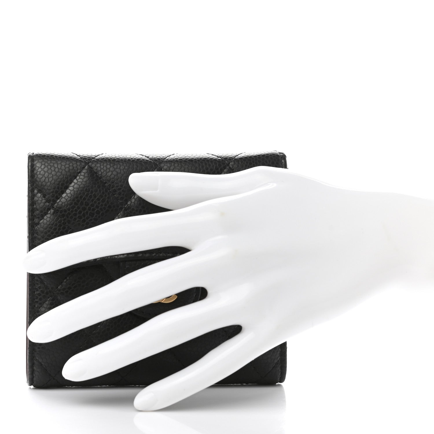 Chanel Caviar Quilted Compact Flap Wallet Black 2 of 8