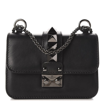 Valentino Garavani Vitello Mini Glam Lock Rockstud Flap Black 1 of 10