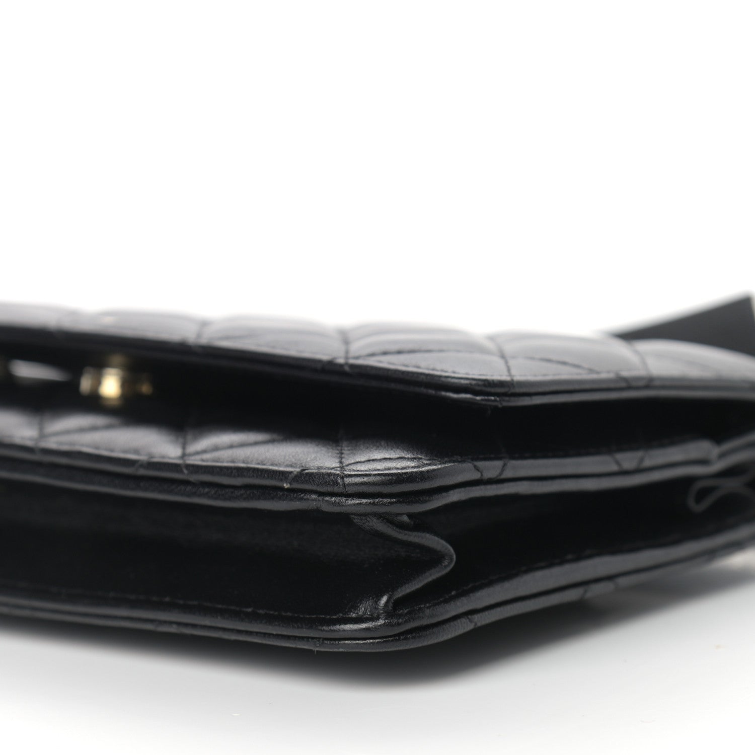 Chanel Lambskin Quilted Coco Bow Wallet On Chain WOC Black 9 of 11