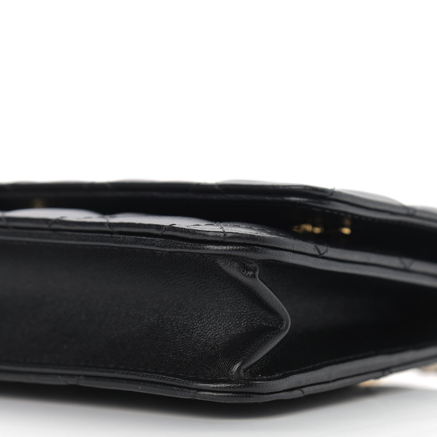 Chanel Lambskin Quilted Wallet On Chain WOC Black 13 of 13