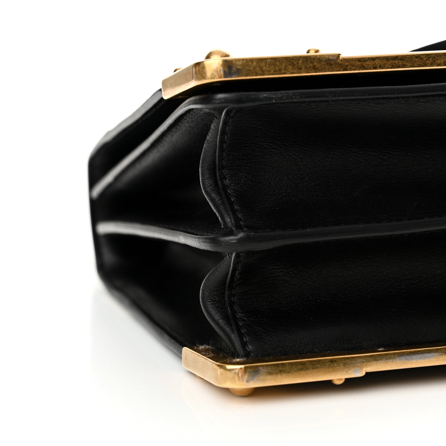 City Calf Saffiano Cahier Bag Talco Black