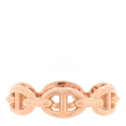 Hermes 18K Rose Gold PM Chaine d'Ancre Enchainee Ring 54 7 3 of 7