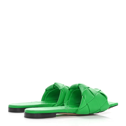 Bottega Veneta Nappa Maxi Intrecciato Lido Flat Sandals 38.5 Grass 3 of 8