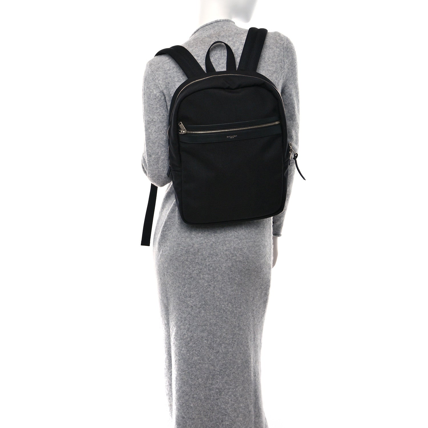 Saint Laurent Canvas City Laptop Backpack Black 2 of 8