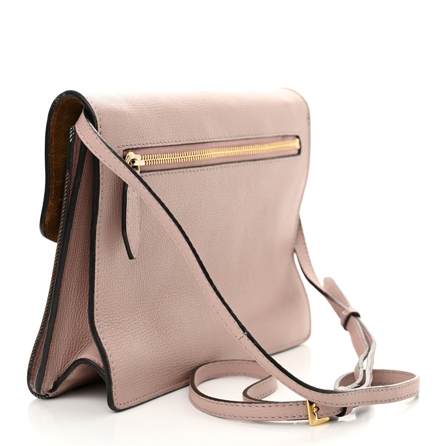 Derby Calfskin House Check Small Macken Crossbody Bag Pale Orchid