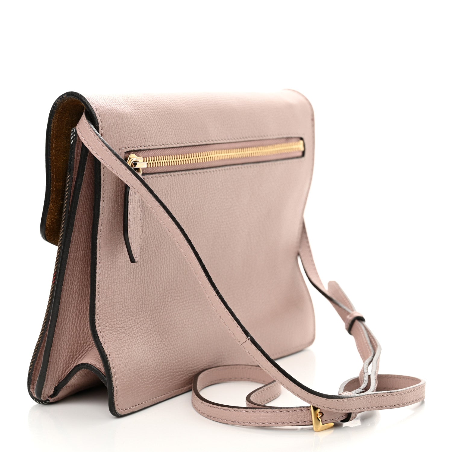 Burberry Derby Calfskin House Check Small Macken Crossbody Bag Pale Orchid 3 of 17