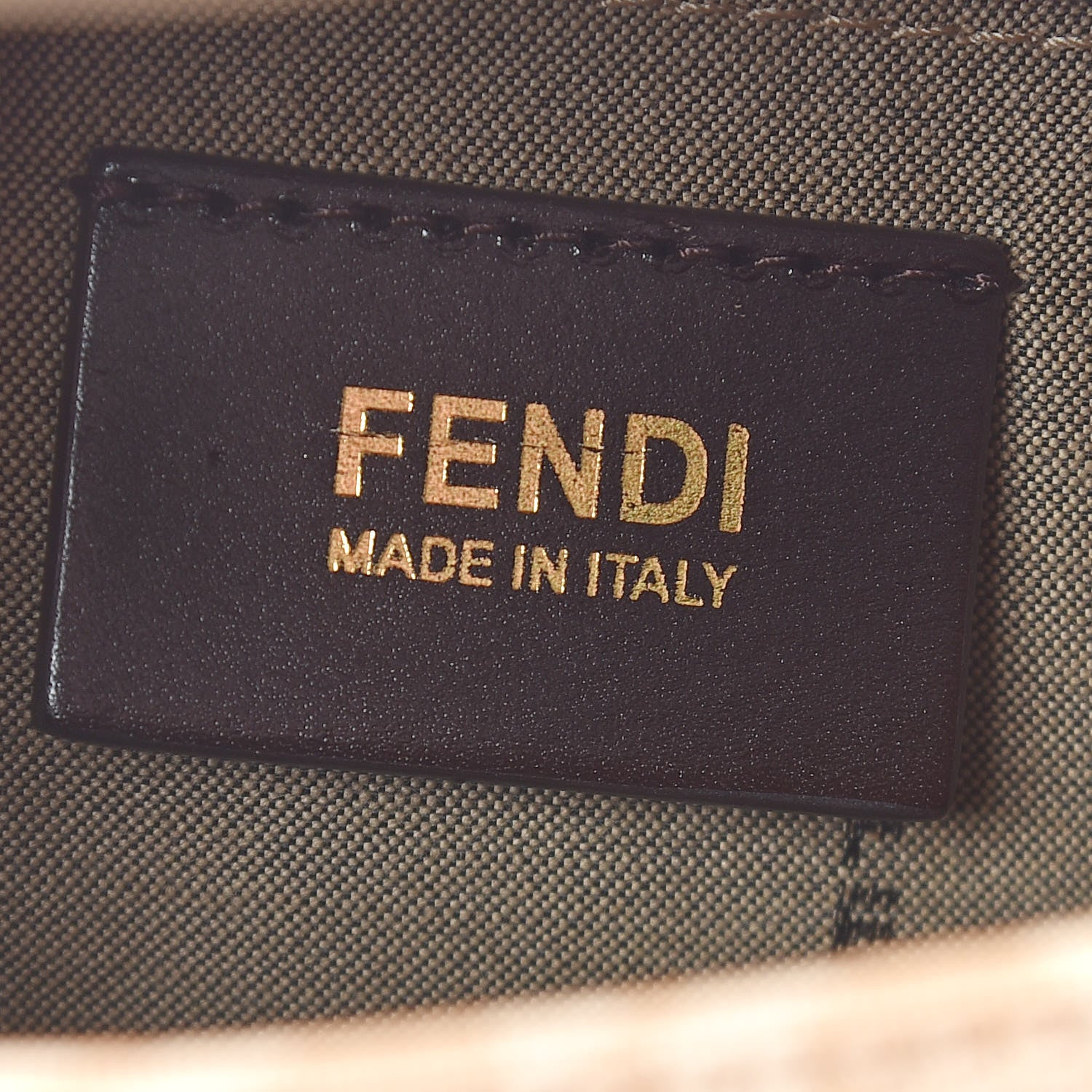 Fendi Zucchino Spalmati Vitello Mini Mama Baguette Vacchetta Camelia 6 of 11