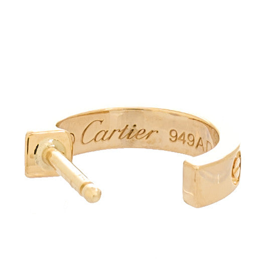 18K Yellow Gold Small LOVE Hoop Earrings
