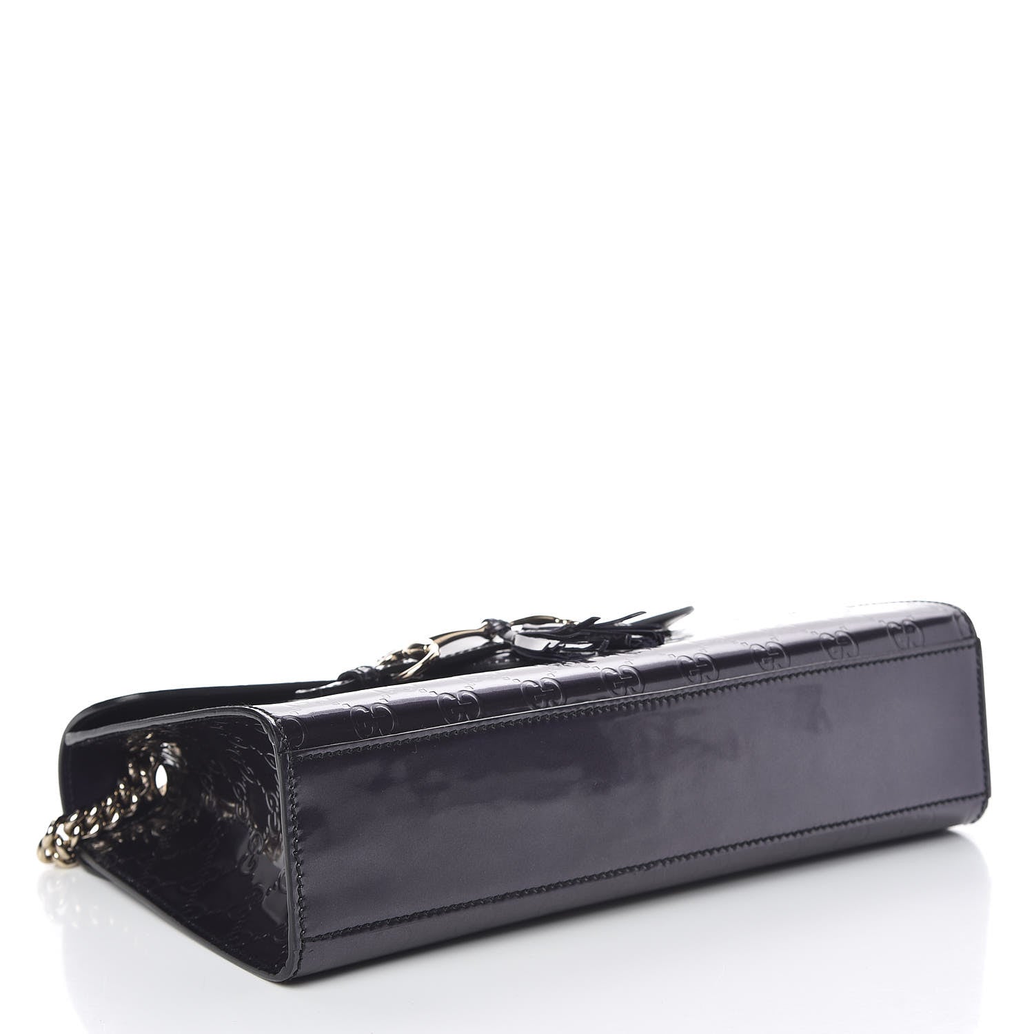 Gucci Shine Guccissima Medium Emily Chain Shoulder Bag Melanzana 4 of 11