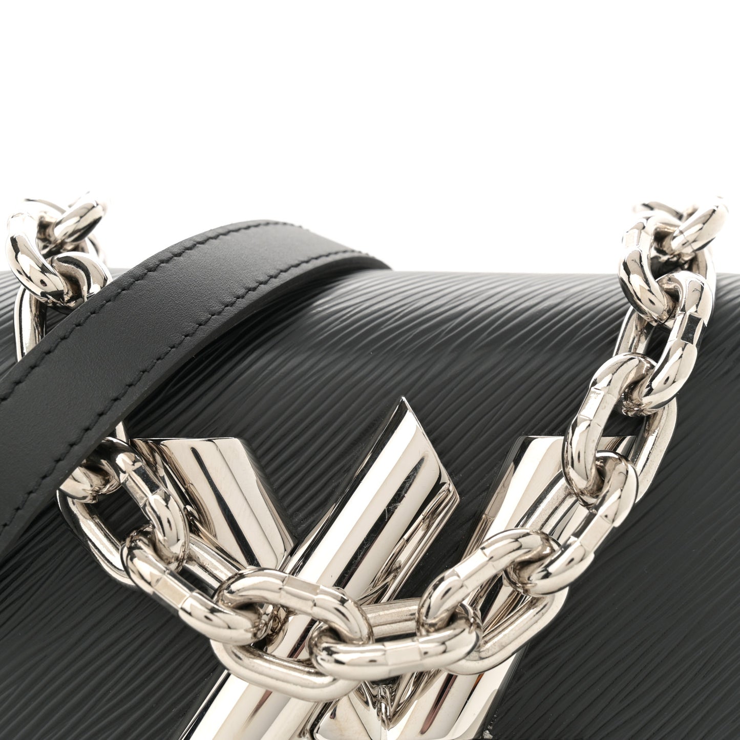 Epi Twist Lock Shoulder Bag XL Black