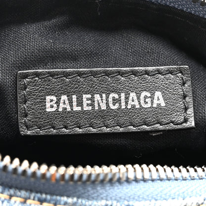 Balenciaga Bleached Denim BB Monogram Le Cagole Shoulder Bag XS Blue 7 of 11