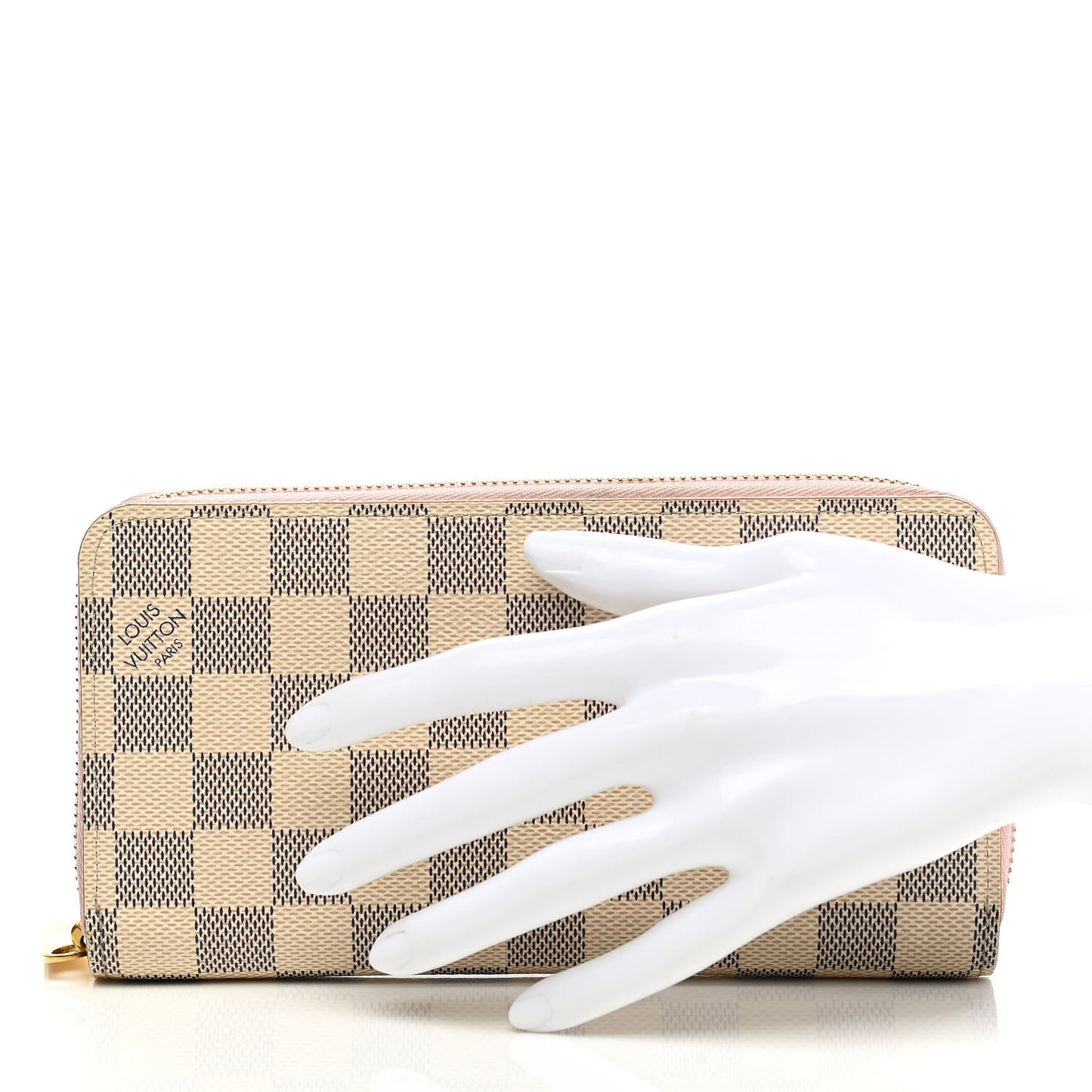 Damier Azur Zippy Wallet Rose Ballerine
