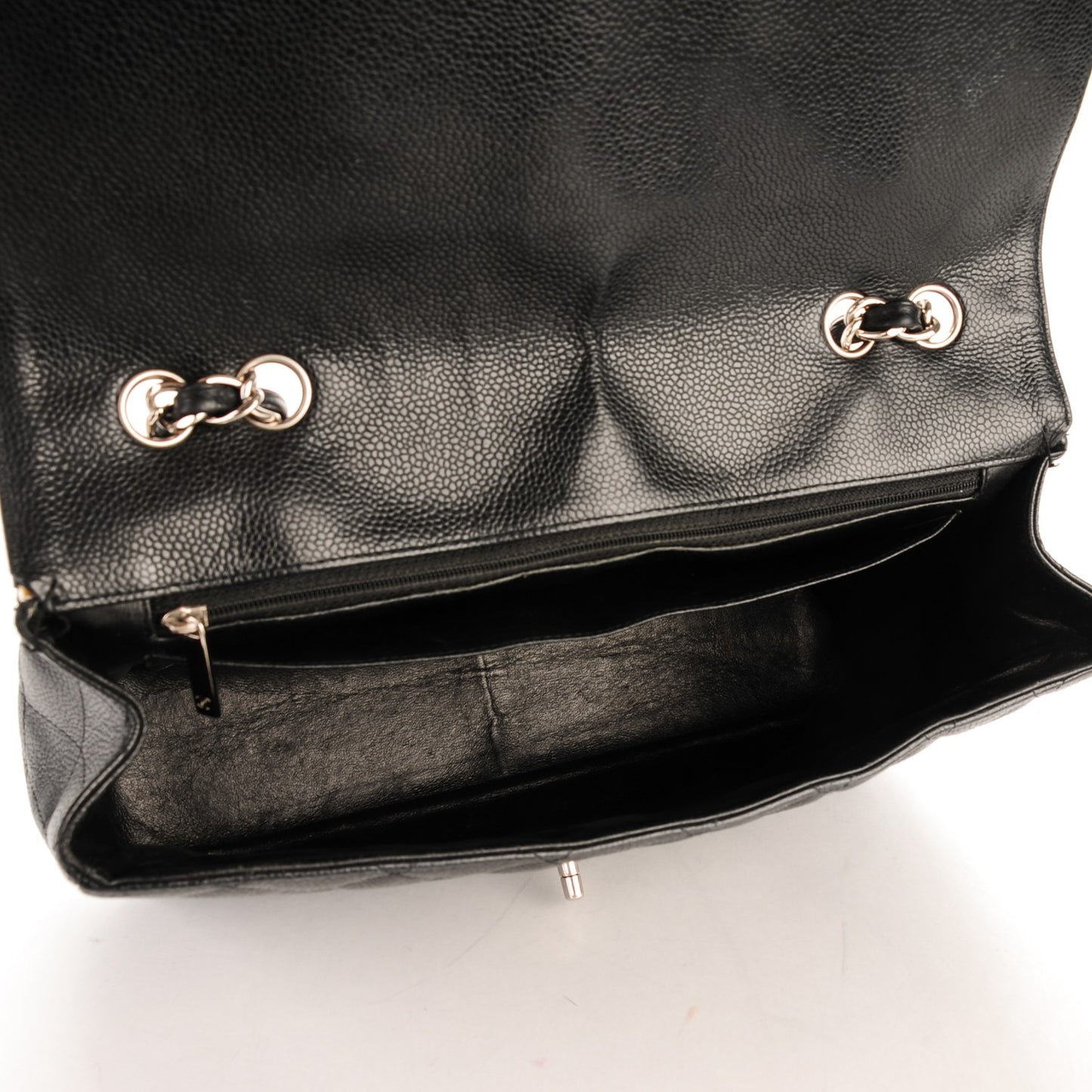 Caviar Quilted Jumbo Single Flap Black