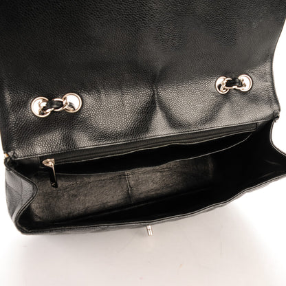 Chanel Caviar Quilted Jumbo Single Flap Black 5 of 13