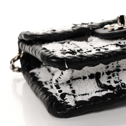 Chanel Tweed Braided Calfskin Mini My Own Frame Flap Grey Black 8 of 9