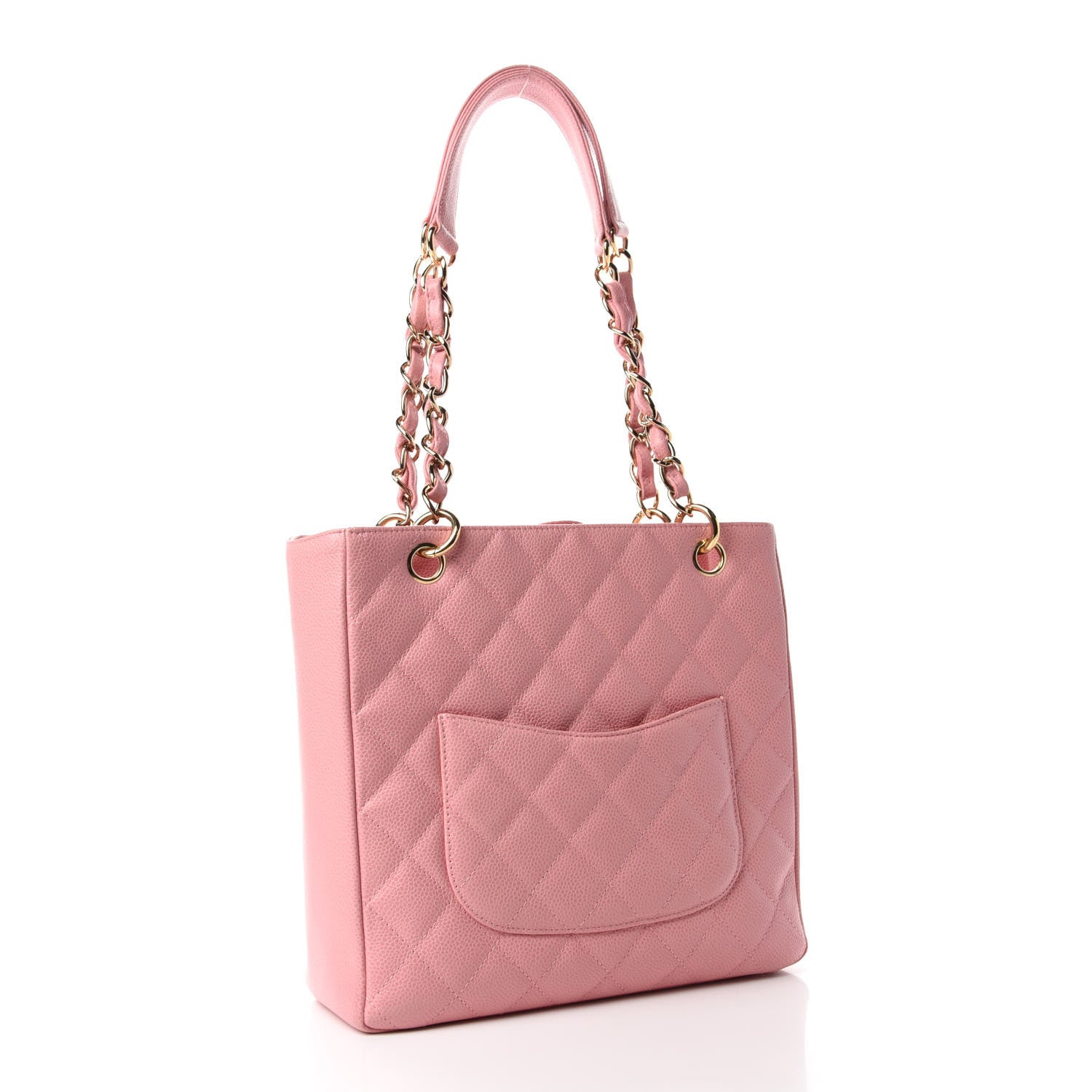 Chanel Caviar Quilted Petit Shopping Tote PST Pink 3 of 11