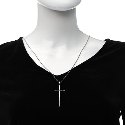 John Hardy Sterling Silver Bamboo Cross Pendant Necklace 2 of 6